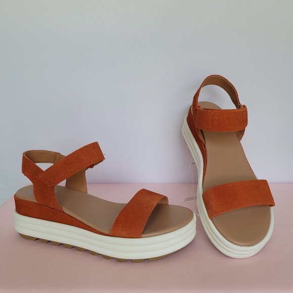 SOREL Cameron Flatform Suede Sports Sandals-Desert Sun- Women’s US Size 9 ⭐ - Picture 5 of 16